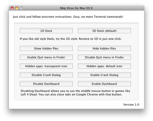Mep Xtras for Mac